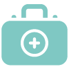 icône de valise avec croix médicale icône de valise avec croix médicale