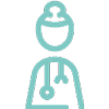icône de médecin avec un stéthoscope